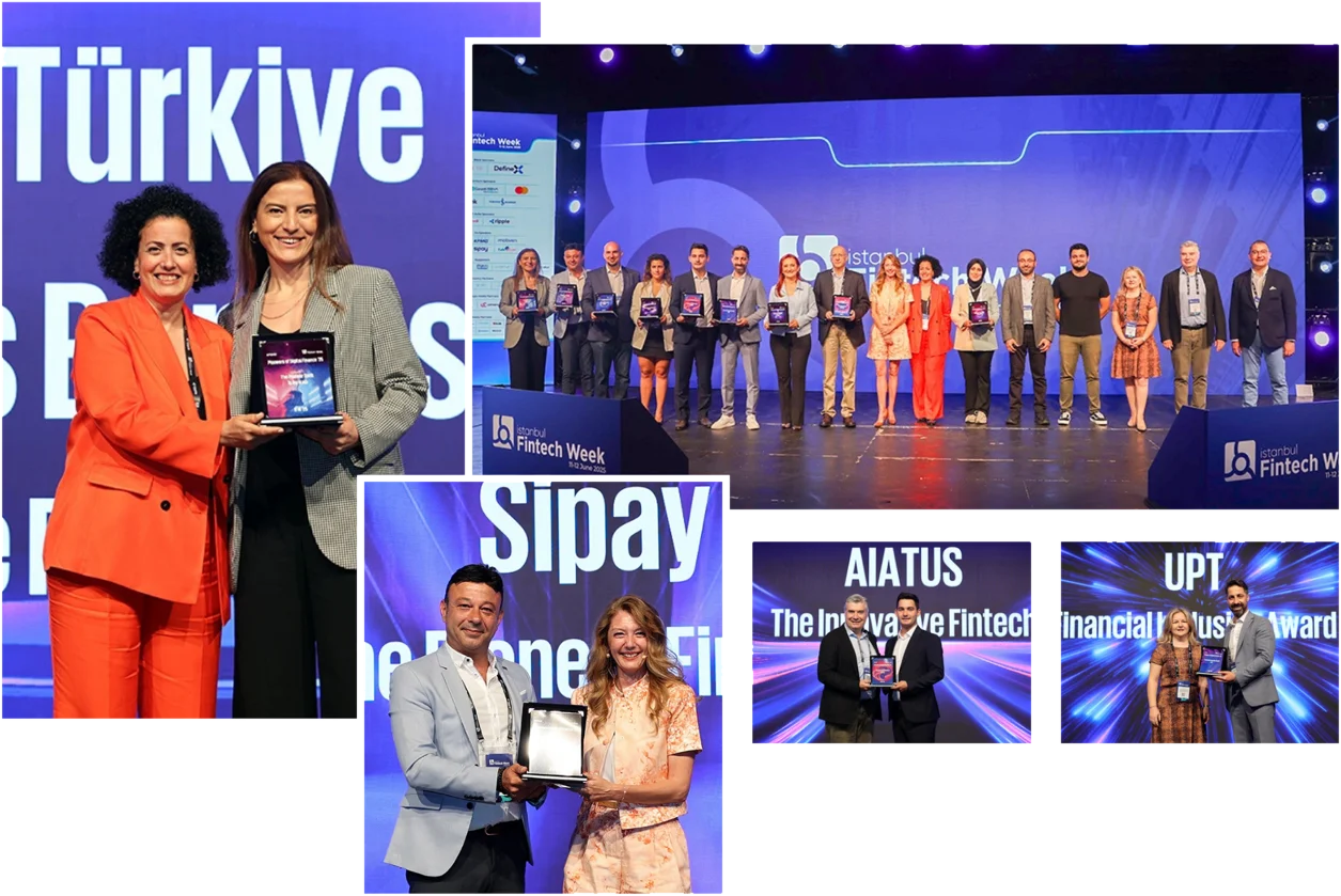 Pioneers of Digital Finance winners on stage at İstanbul Fintech Week